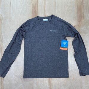 Columbia Kids Charcoal Long Sleeve Tee-Performance Fishing Gear (PFG)